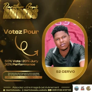52 Cerveau — candidat de la 1re édition des Barutem Goni Awards (2025).
