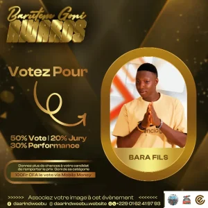 BARA FILS — candidat de la 1re édition des Barutem Goni Awards (2025).