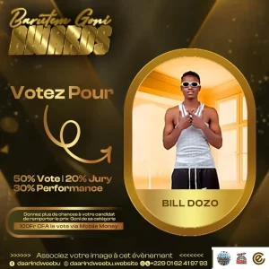 Bill Dozo — candidat de la 1re édition des Barutem Goni Awards (2025).