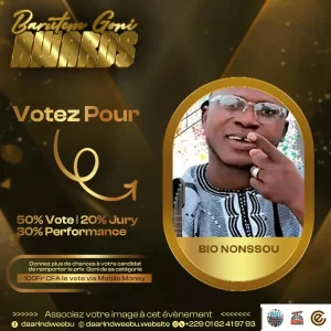 BIO NONSSOU — candidat de la 1re édition des Barutem Goni Awards (2025).