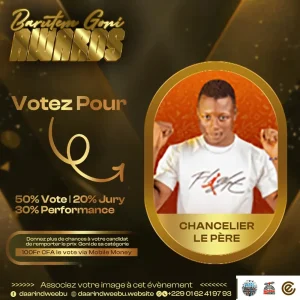 Chancelier Le Père — candidat de la 1re édition des Barutem Goni Awards (2025).