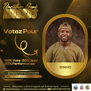 Dinho — candidat de la 1re édition des Barutem Goni Awards (2025).