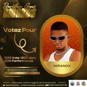 Imranox — candidat de la 1re édition des Barutem Goni Awards (2025).