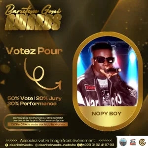 NoPy Boy — candidat de la 1re édition des Barutem Goni Awards (2025).
