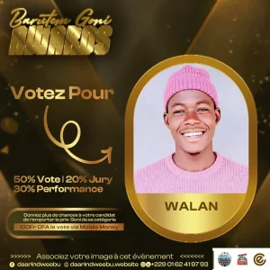 walan — candidat de la 1re édition des Barutem Goni Awards (2025).